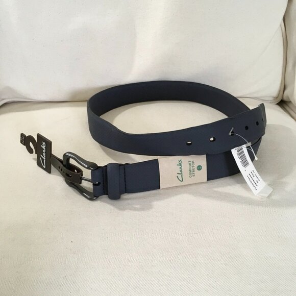 Clarks Comfort Stretch Dark Gray Unisex Belt - Picture 1 of 6